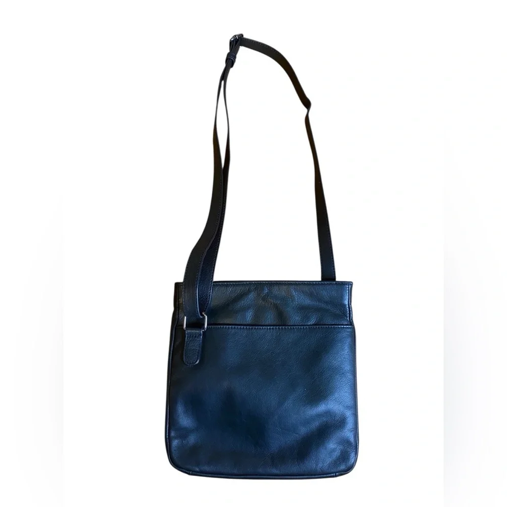 Margot New York Black Leather Crossbody Bag